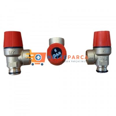 6 Bar Pirinç Geçme Emniyet Ventili Mec